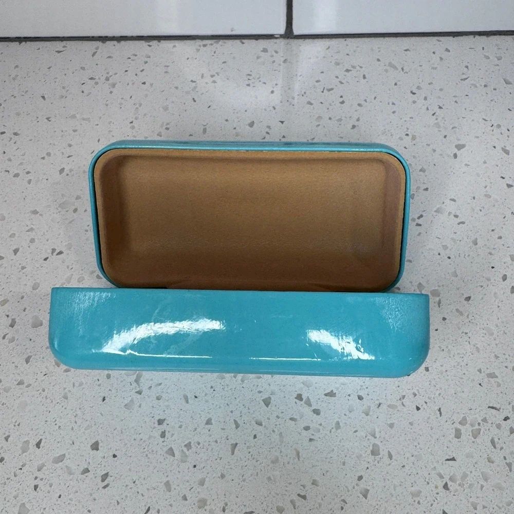 Tiffany & Co Blue Hard Shell Sunglasses Eyeglasses Case Glossy Clamshell